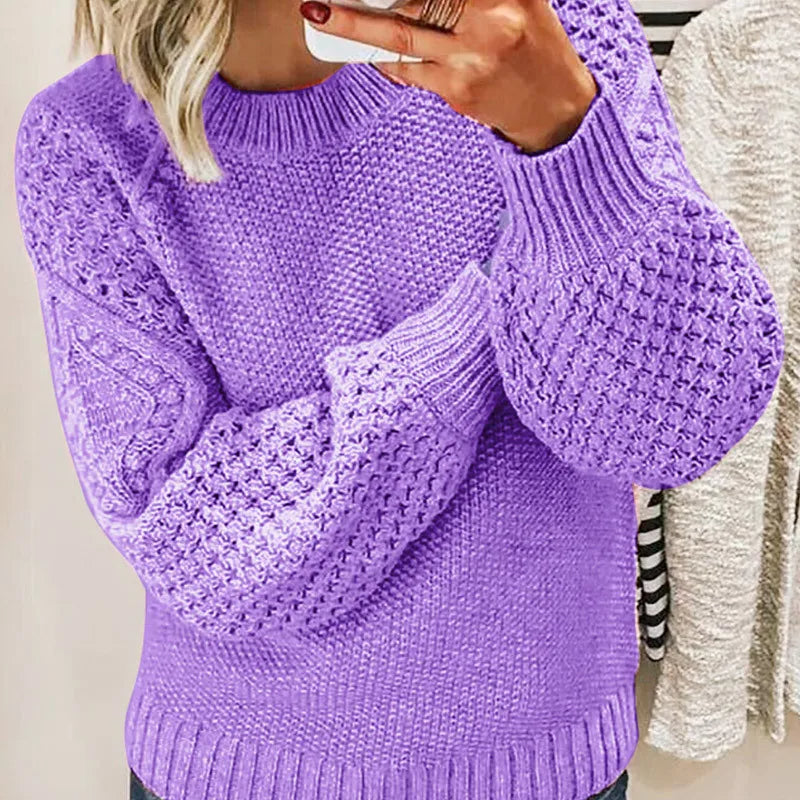 Ruby - Klassischer Winter Gestrickter Weicher Pullover für Damen