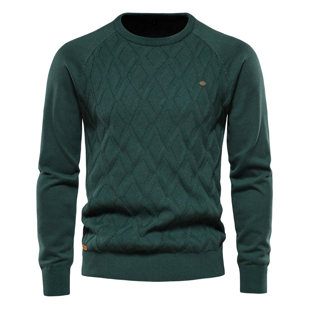 Justin | Gemusterter Strickpullover