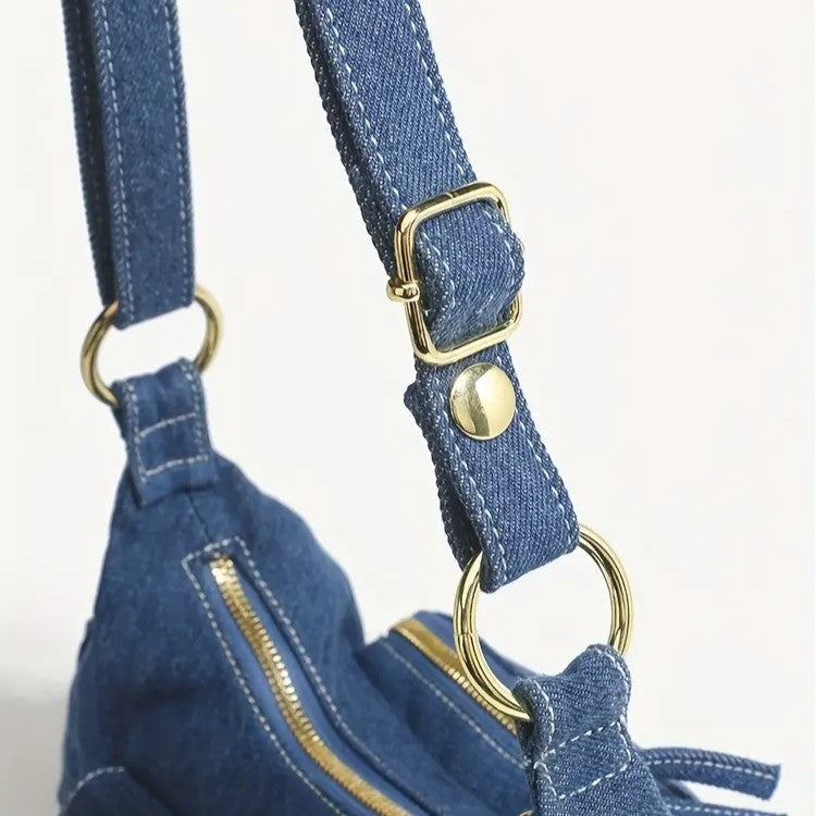 Reese | Retro Denim Crossbody Tasche