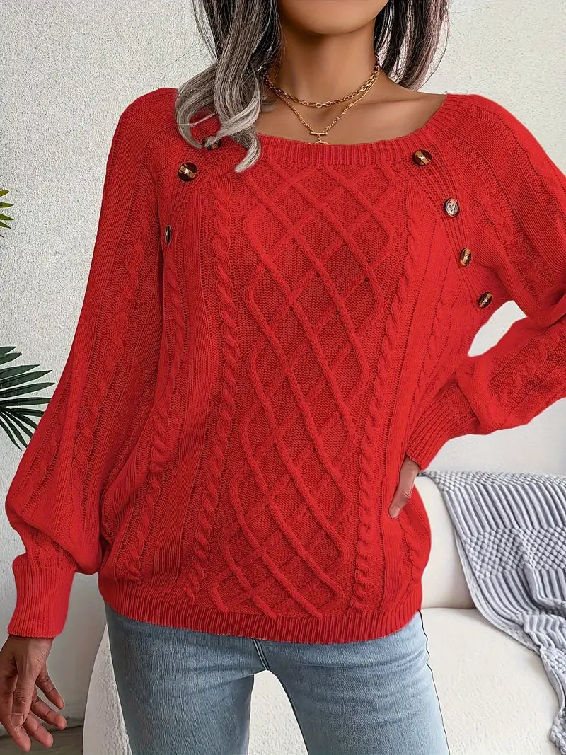 Natalie – lässiger pullover mit rundhalsausschnitt