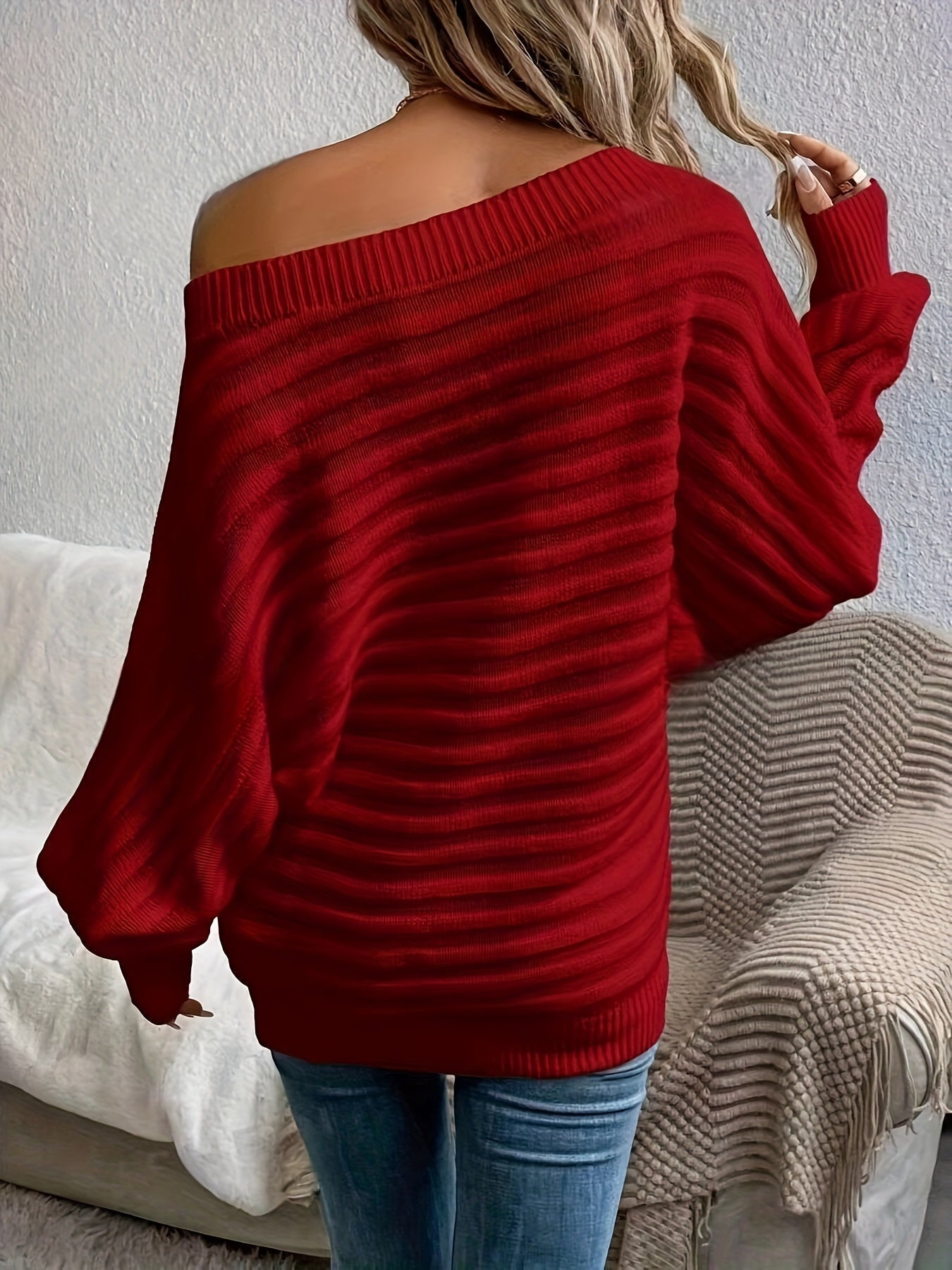 Nora - Schicker Winter Off-Shoulder Pullover für Damen