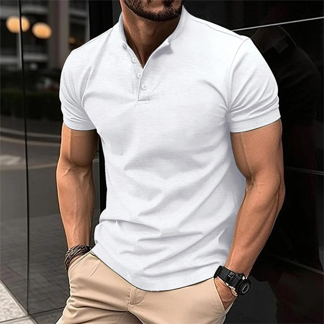 Eamon | Luxury Button Down Sommer-Polo für Männer