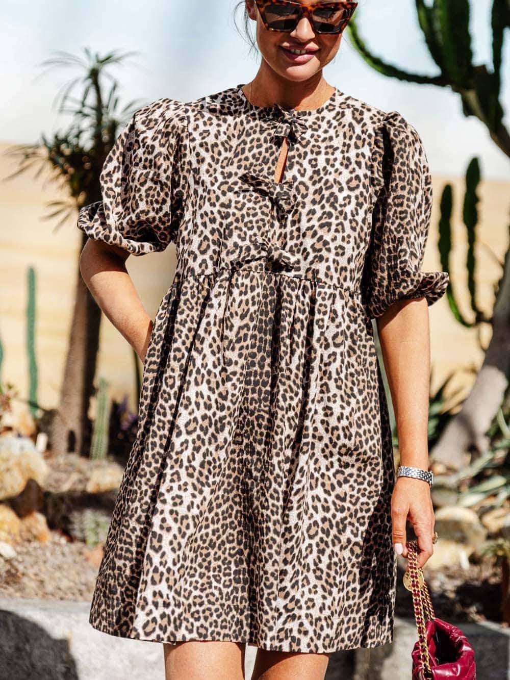 Lieke | Kleid mit Leopardenmuster