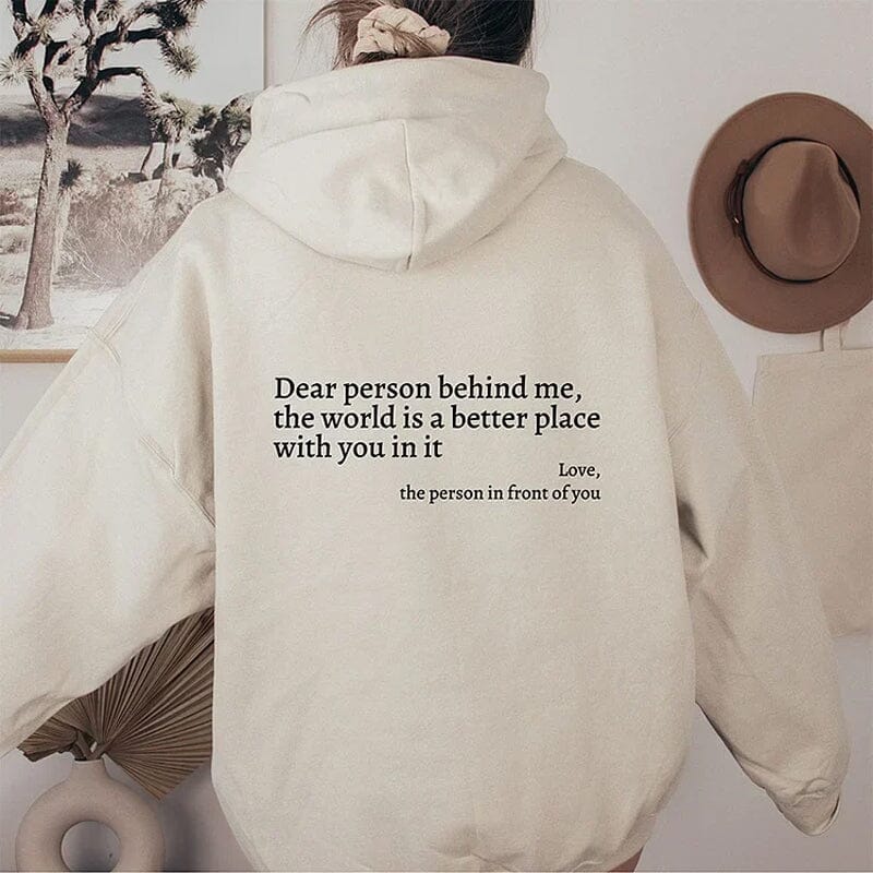 Pamela - Lässiger Frühling "Dear Person Behind Me" Hoodie für Damen