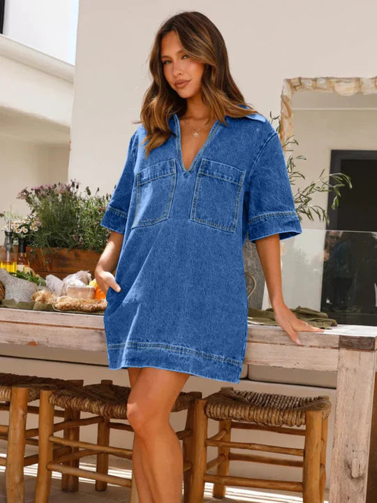 Julia - Elegantes Kleid aus Denim