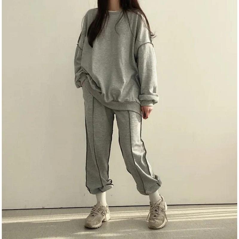 Trisha - Streetwear Frühling Trendy Oversized Pak Set für Damen