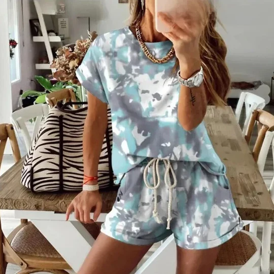 Evelyn - Tie Dye 2 Stück Outfit Sets Für Frauen