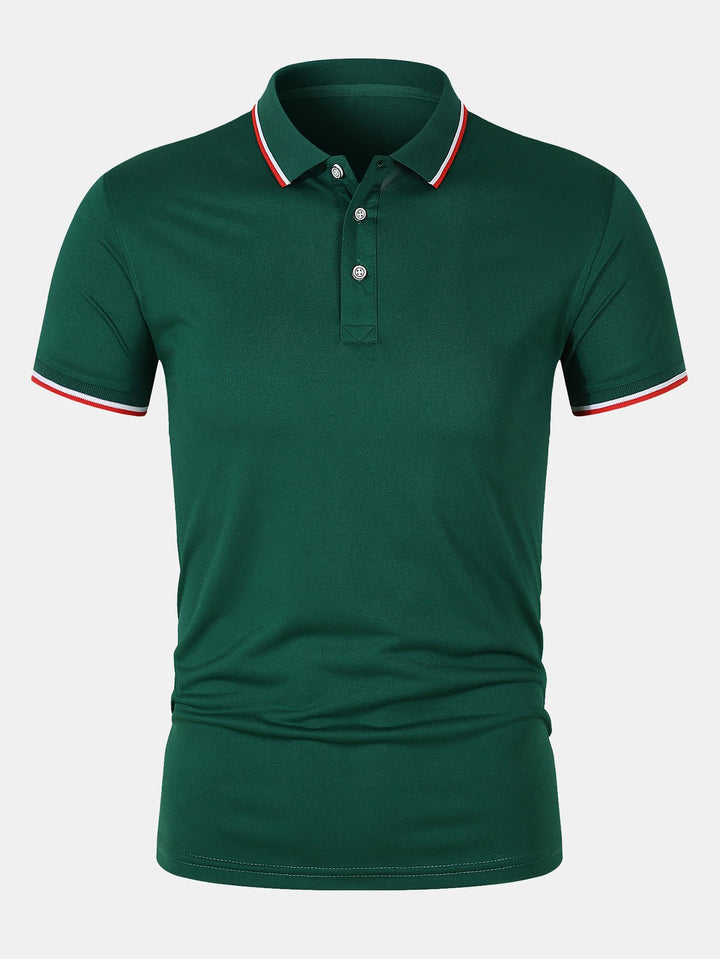 Daniel | Klassisches Poloshirt mit gestreiften Details