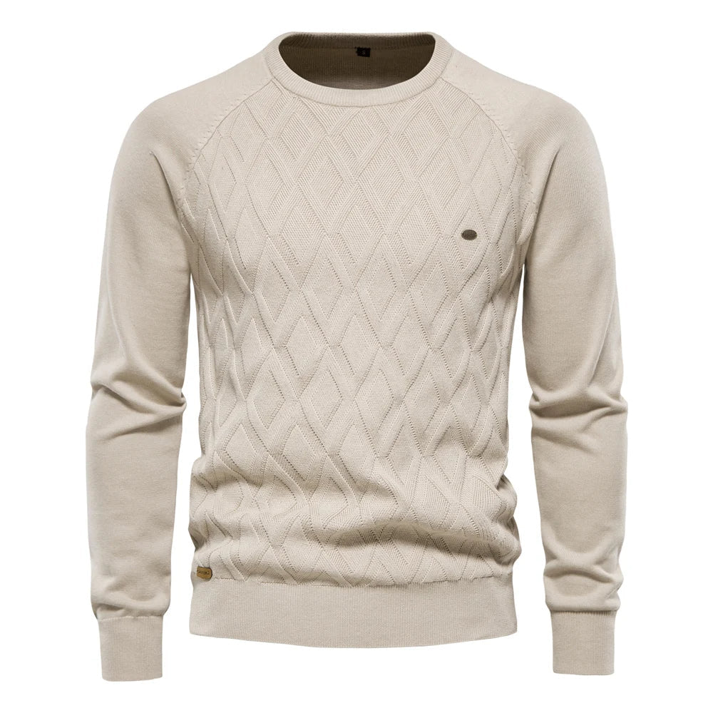 Justin | Gemusterter Strickpullover