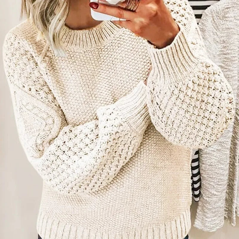 Ruby - Klassischer Winter Gestrickter Weicher Pullover für Damen