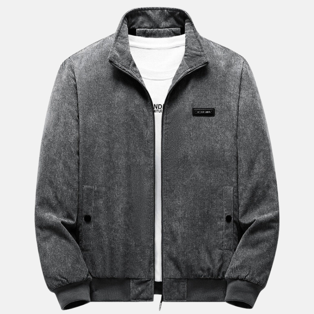 Sandro - Lässige Retro-Cordjacke in Grau für den Herbst für Herren