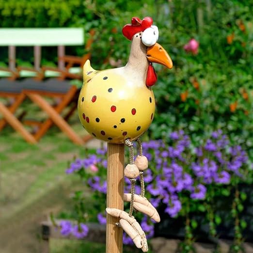 Gartendekoration Huhn Ornament - Verspielte Dekoration für draußen