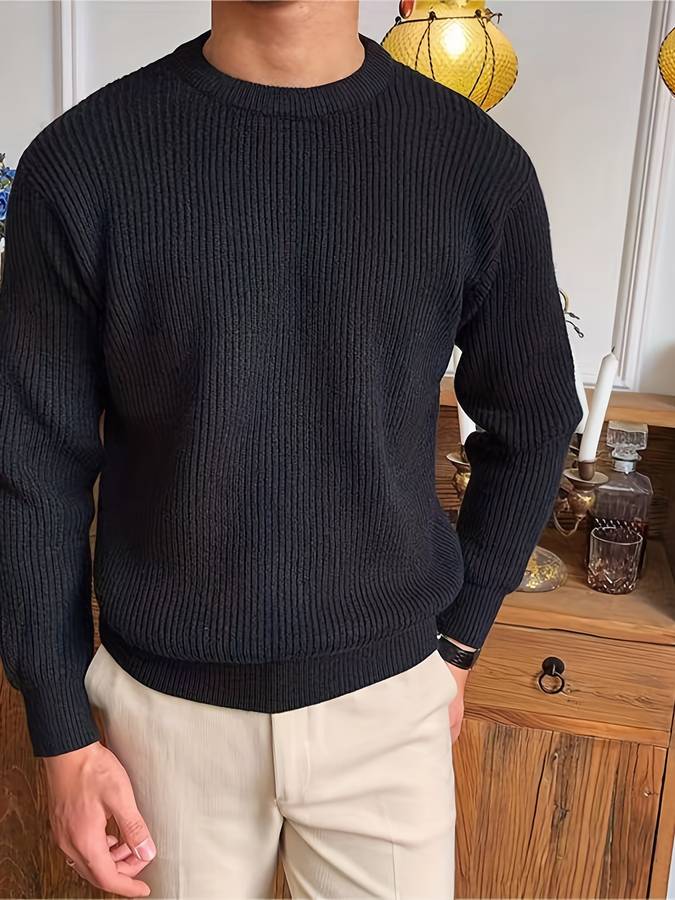 Eleganter strukturierter Pullover