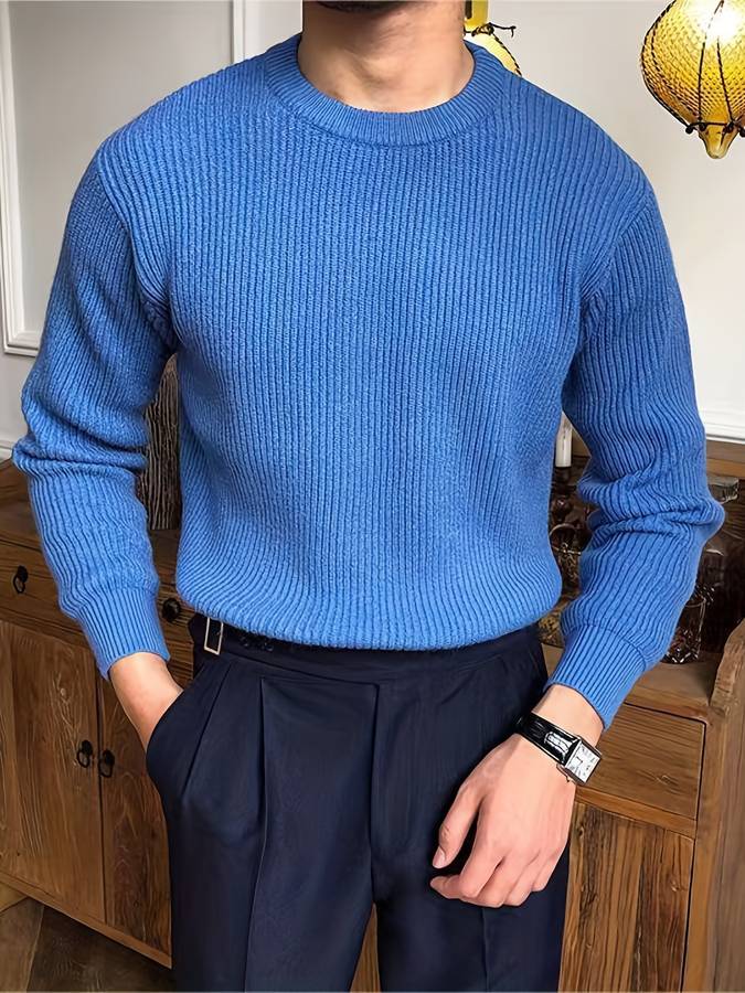 Eleganter strukturierter Pullover