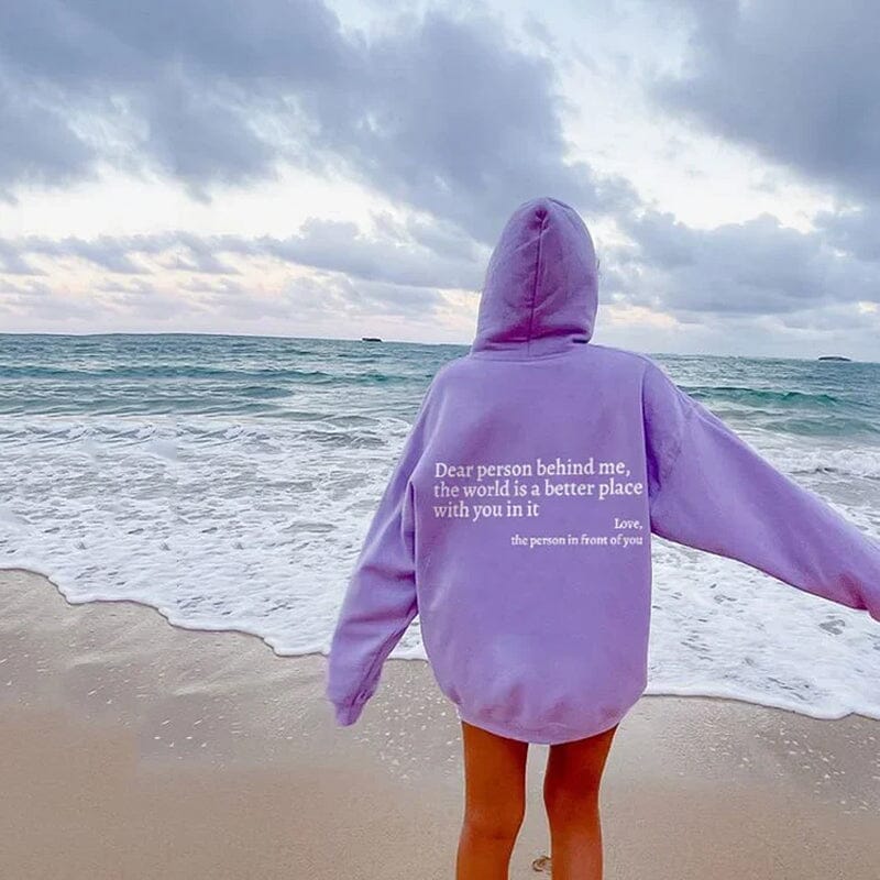 Pamela - Lässiger Frühling "Dear Person Behind Me" Hoodie für Damen