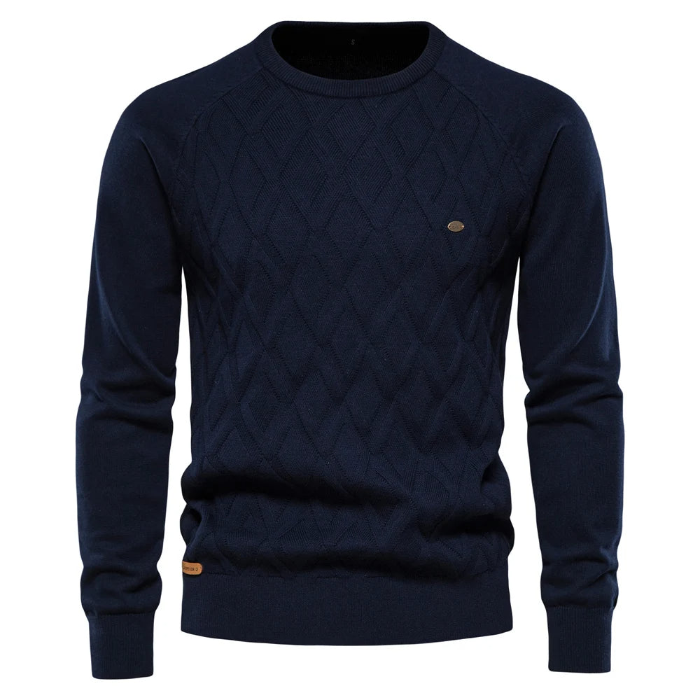 Justin | Gemusterter Strickpullover