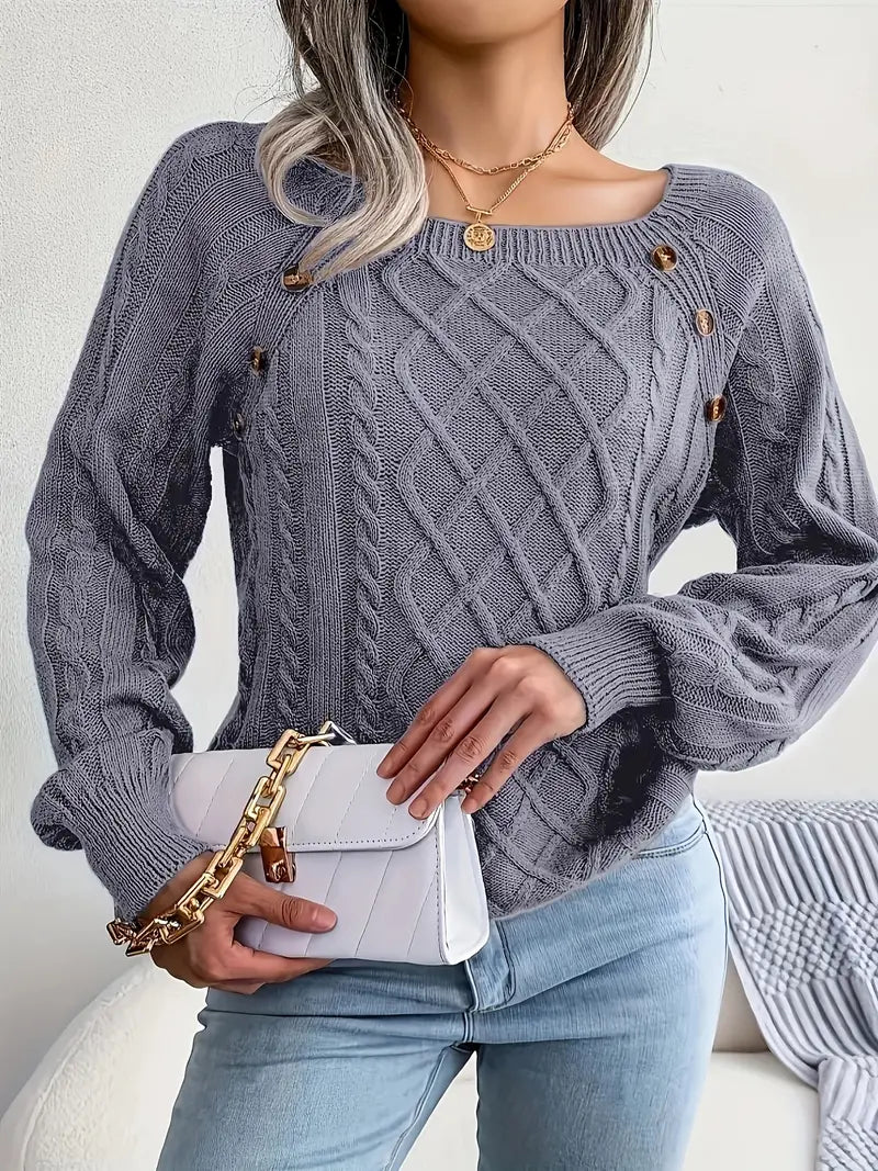 Natalie – lässiger pullover mit rundhalsausschnitt