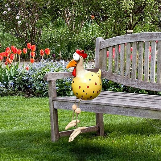 Gartendekoration Huhn Ornament - Verspielte Dekoration für draußen