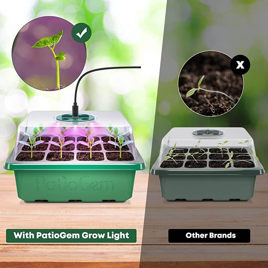 GrowPro™ Seed Starter Trays mit Wachstumslicht