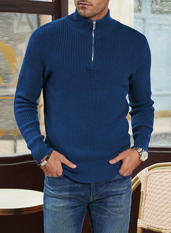 TOMMY | Stylischer Zipper-Pullover für Herren (italienisches Design)