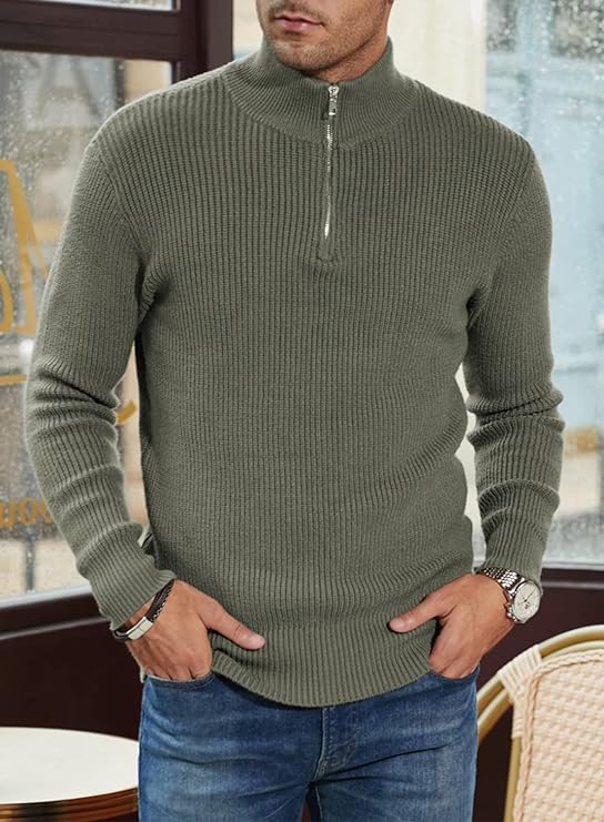TOMMY | Stylischer Zipper-Pullover für Herren (italienisches Design)