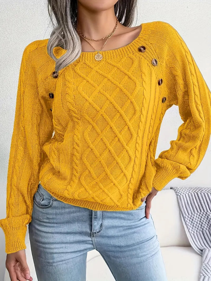 Natalie – lässiger pullover mit rundhalsausschnitt