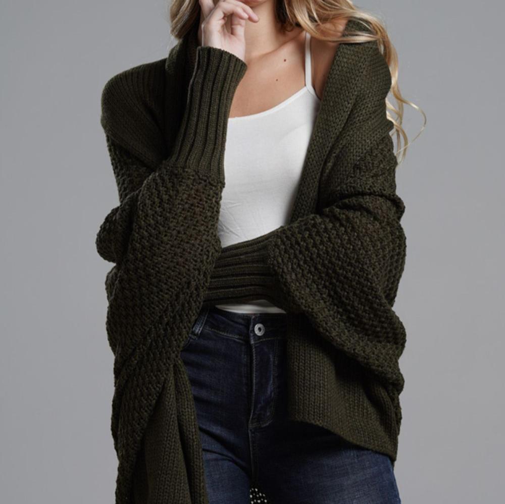 Phoebe - Lässige Herbst Strickjacke mit offener Front für Damen