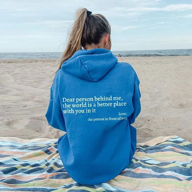 Pamela - Lässiger Frühling "Dear Person Behind Me" Hoodie für Damen