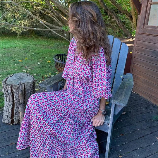 Eliza - Boho Langes Kleid