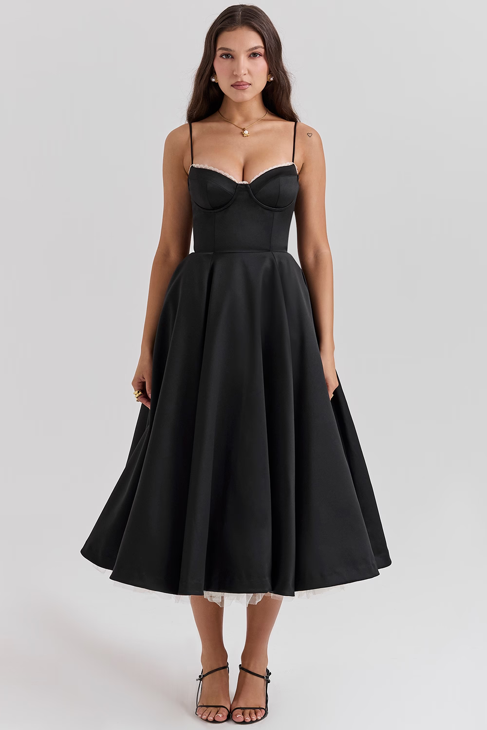 Elise | Elegantes Midikleid mit Spaghetti-Trägern