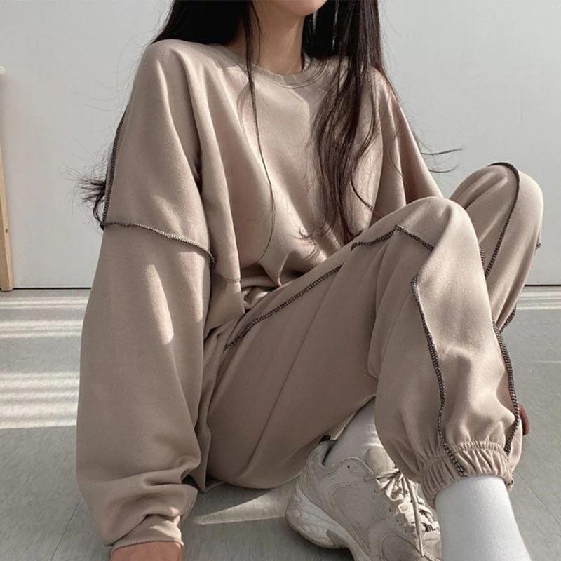 Trisha - Streetwear Frühling Trendy Oversized Pak Set für Damen