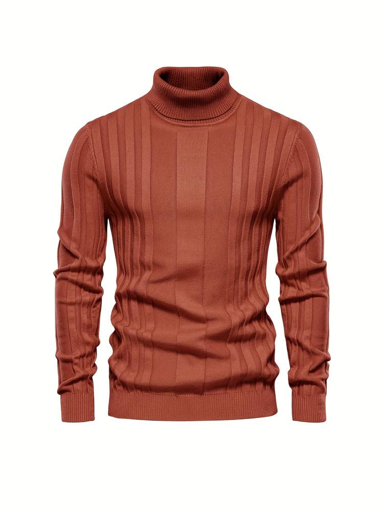 Texturierter Rollkragenpullover