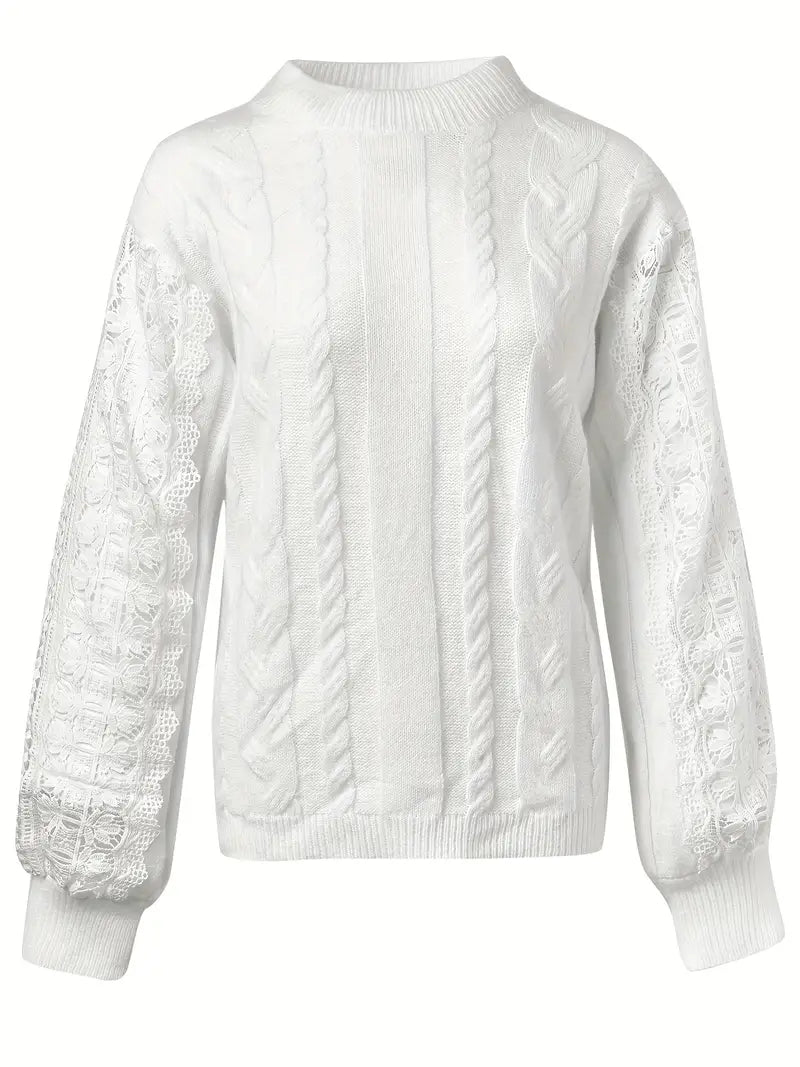 Victoria – stylischer spitzenpullover