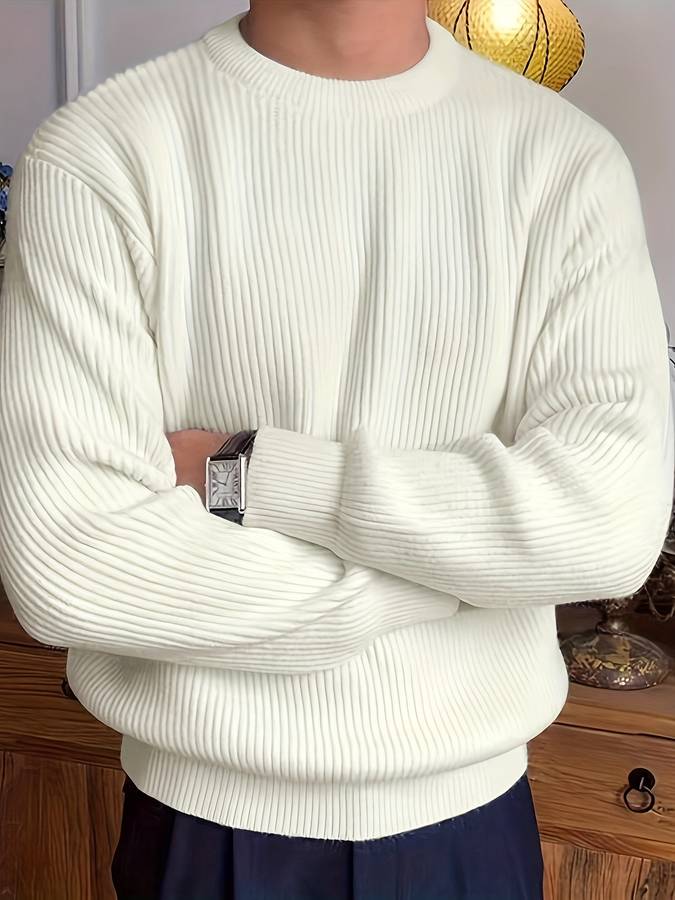 Eleganter strukturierter Pullover