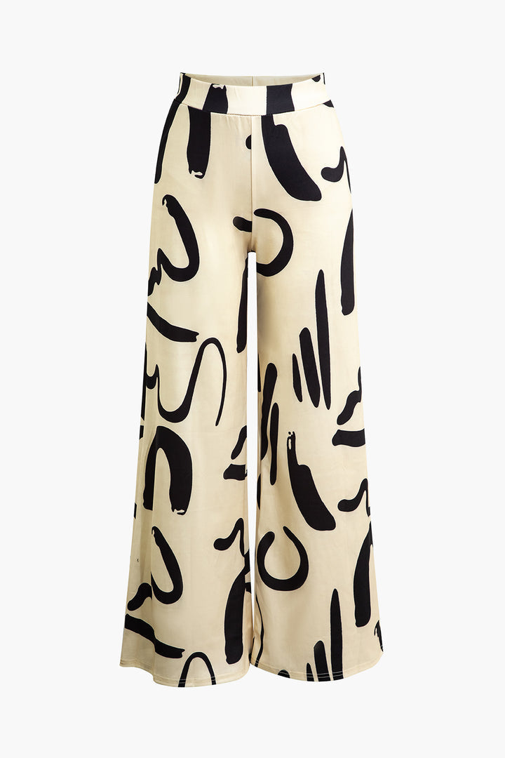 Vera | Weit geschnittene Hose mit abstraktem Print