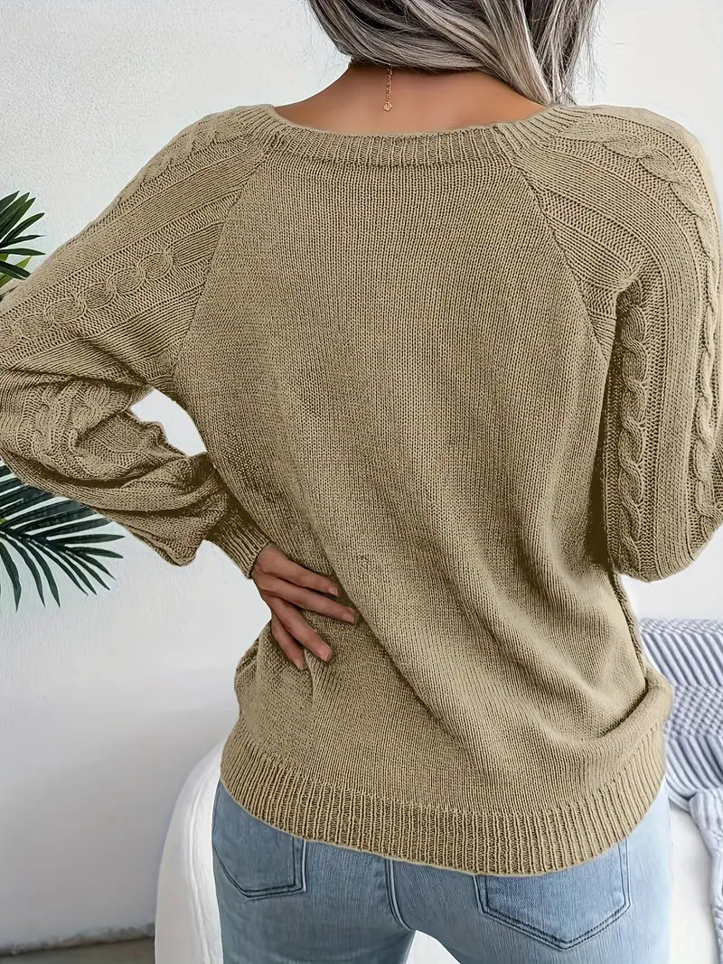 Natalie – lässiger pullover mit rundhalsausschnitt