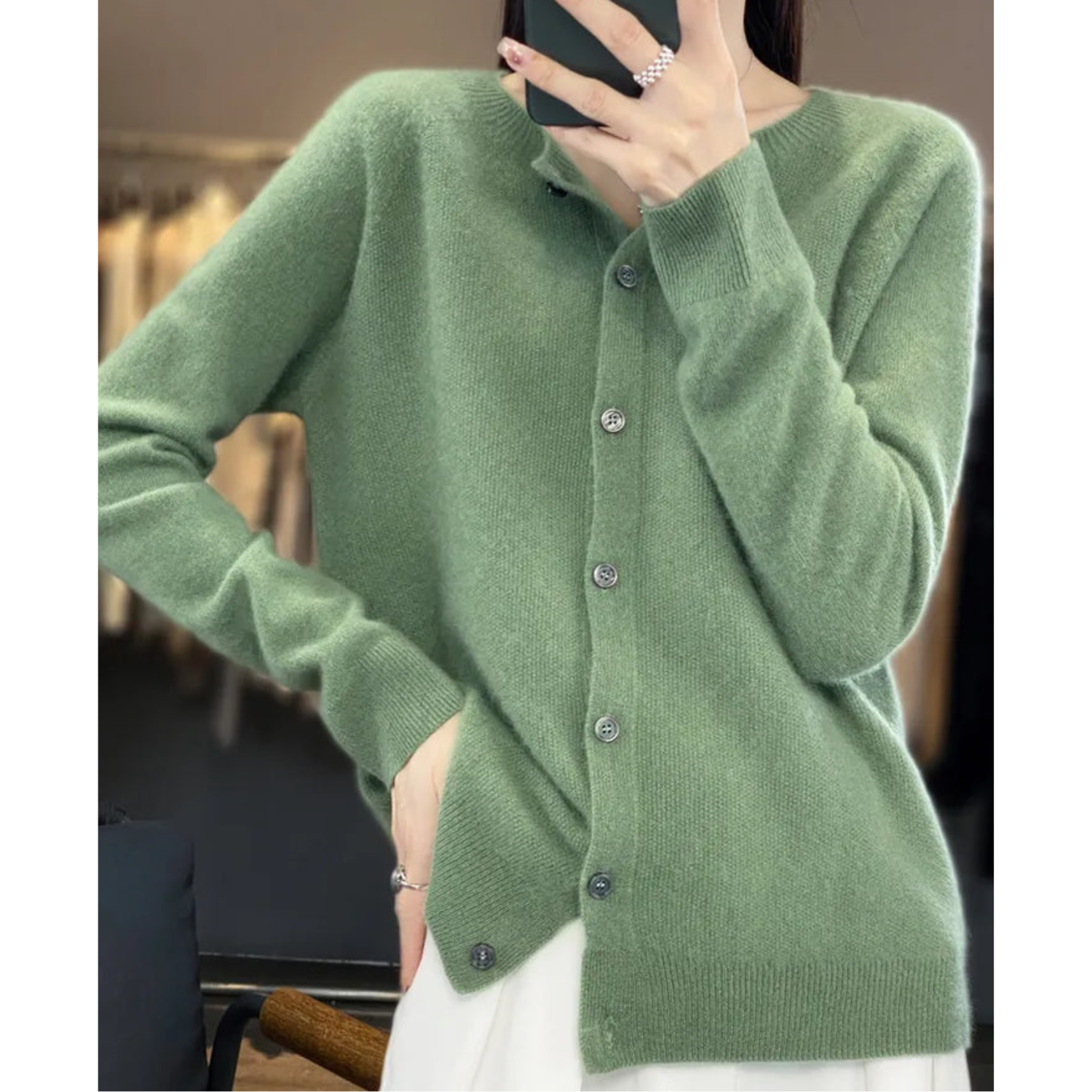 Warme Strickjacke für Frauen