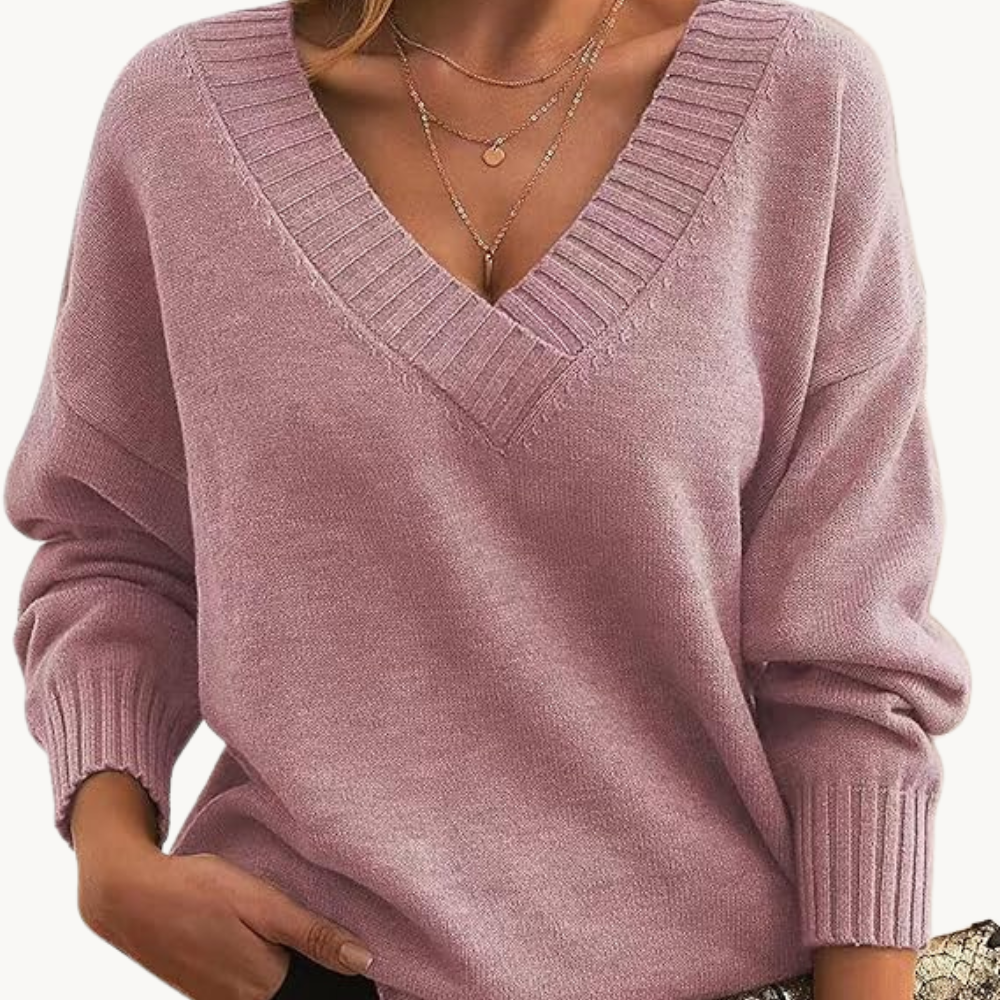 Esmée | Kaschmir-Pullover mit V-Ausschnitt für Frauen