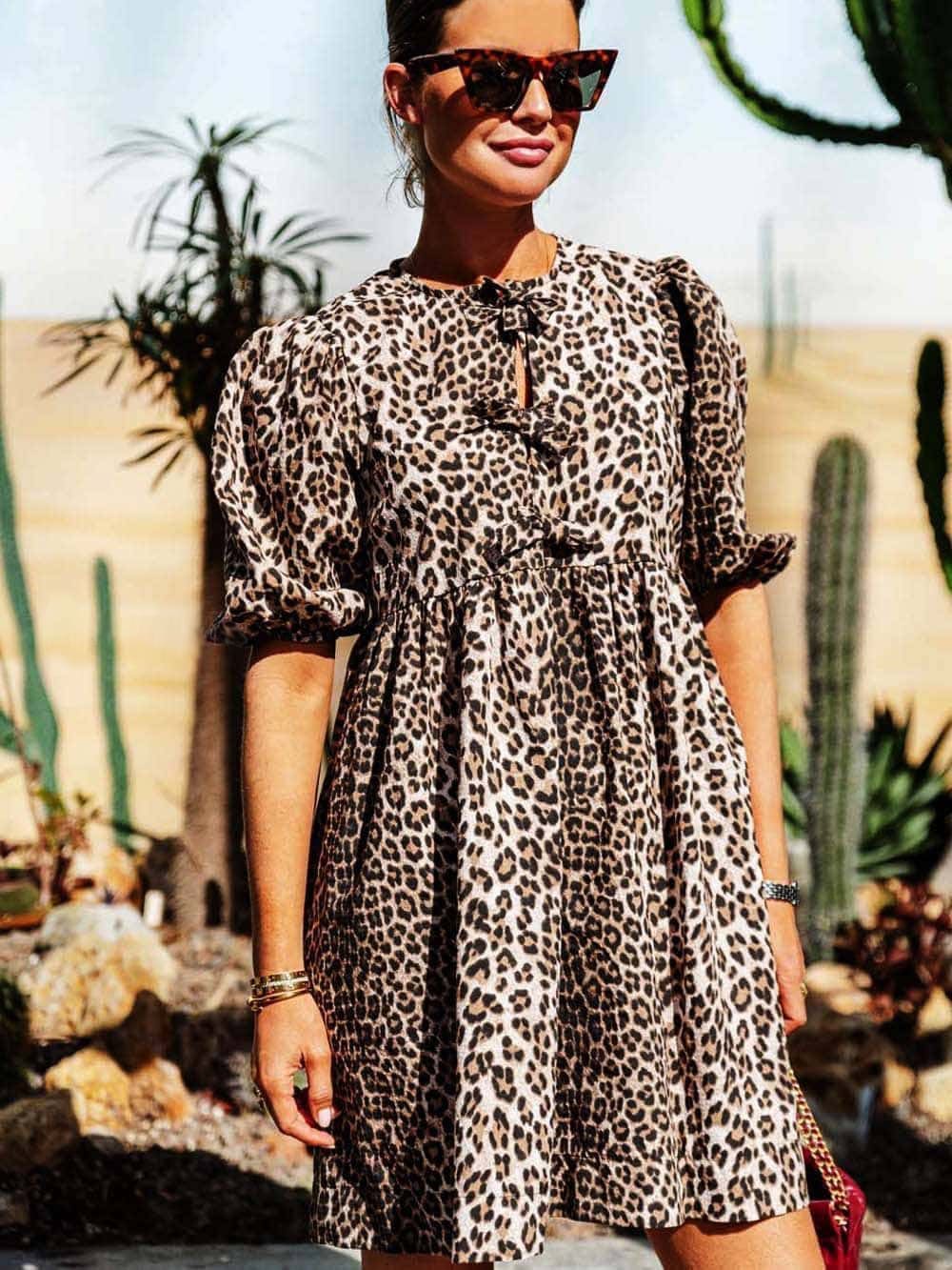 Lieke | Kleid mit Leopardenmuster