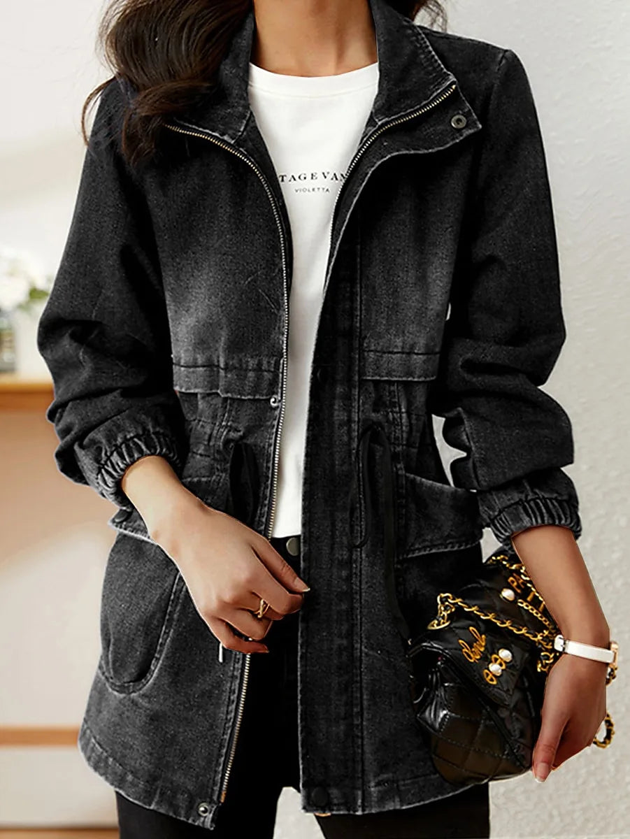 Winddichte Denim-Jacke für Frauen