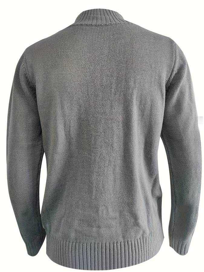 Unifarbene Strickjacke für Männer