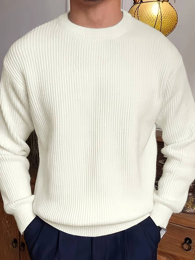 Eleganter strukturierter Pullover