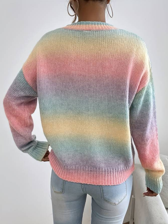 Trendiger bunter Pullover