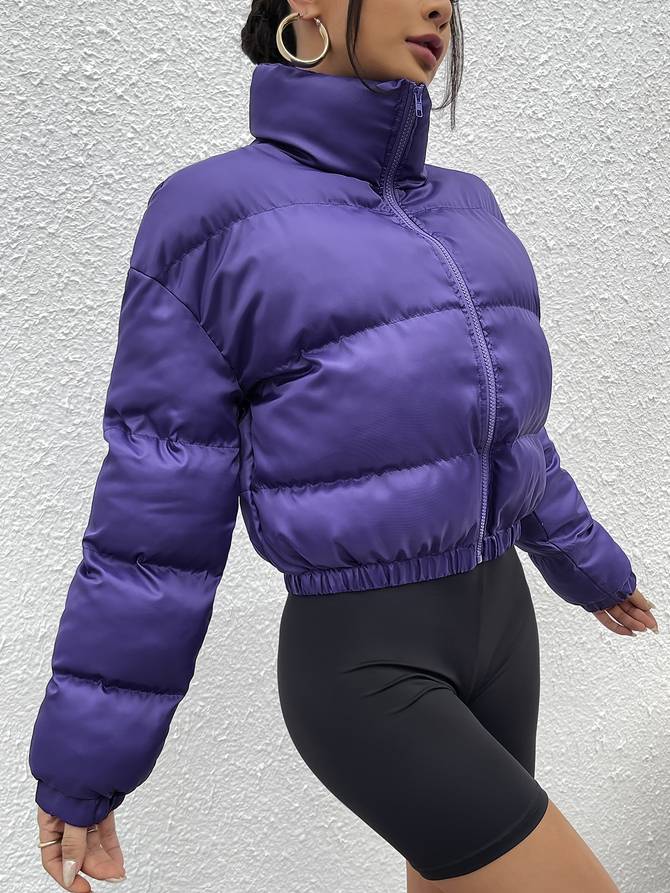 Gekürzte Zip-Up Jacke