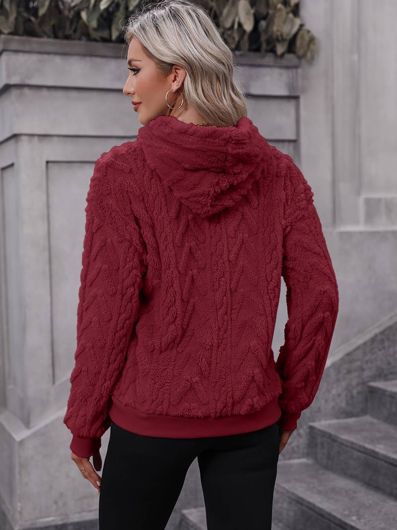 Zia - Stilvolle und Bequeme Teddy-Winter-Hoodie für Damen