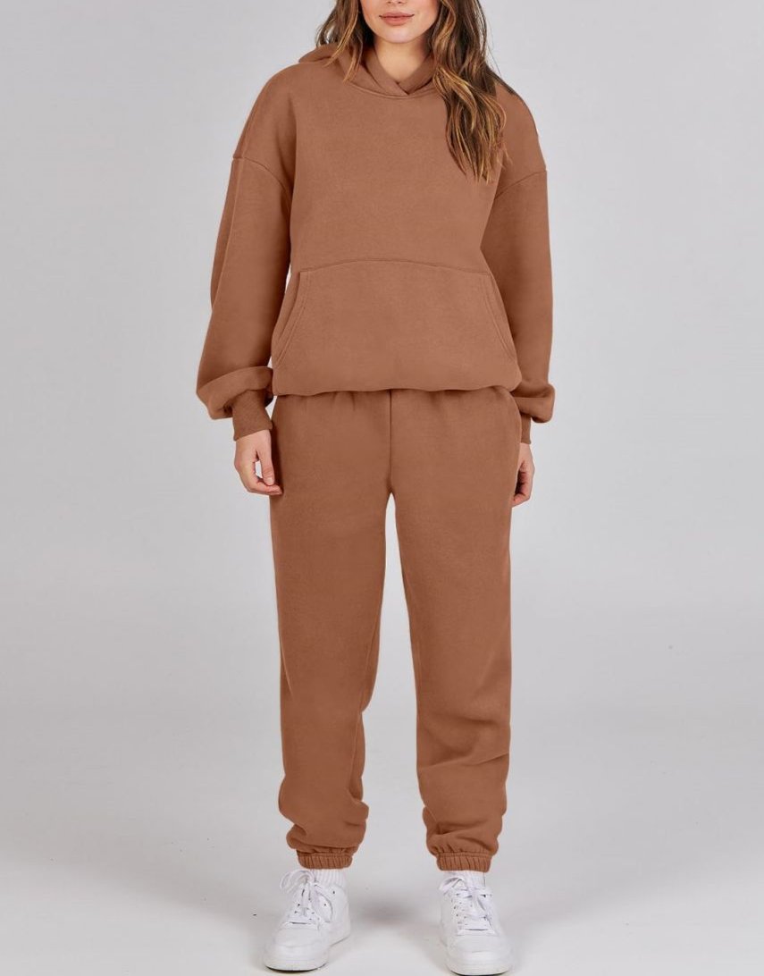 Ruby - Lässiges Herbst-Y2K-Oversize-Hoodie- und Jogger-Set für Damen