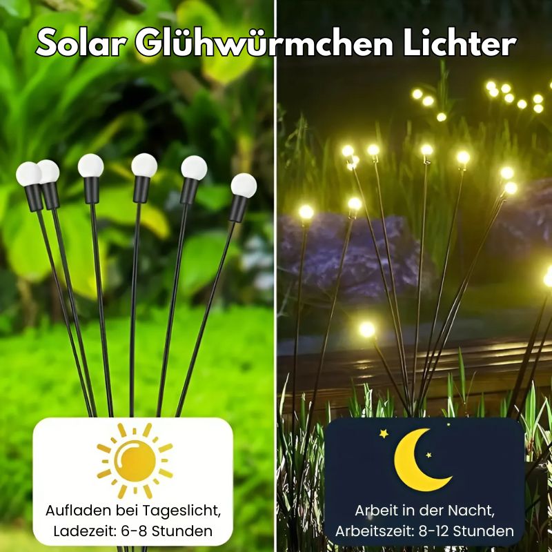 2+1 Gratis | Strahlende 6-Licht Solar-Glühwürmchen-Lampen