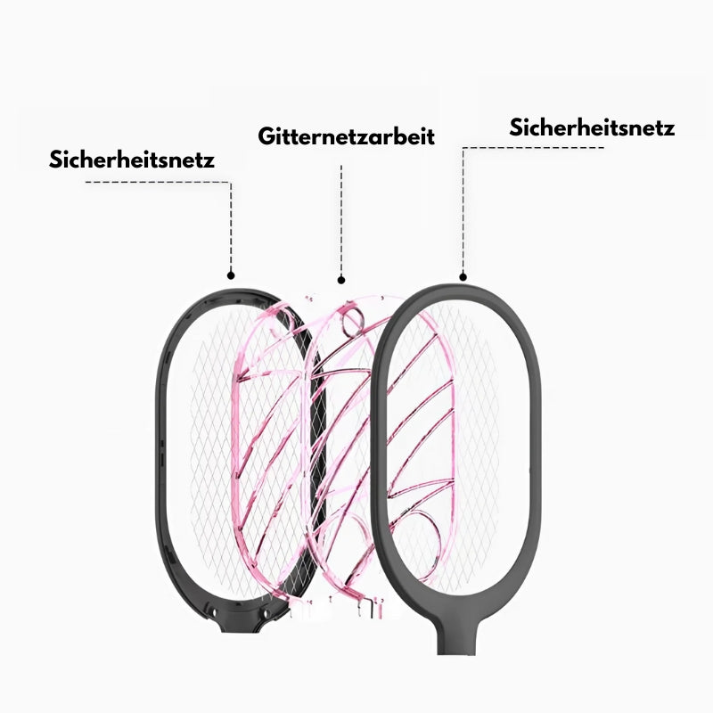 Effizienter elektrischer Fliegen- und Käferzapper-Schläger