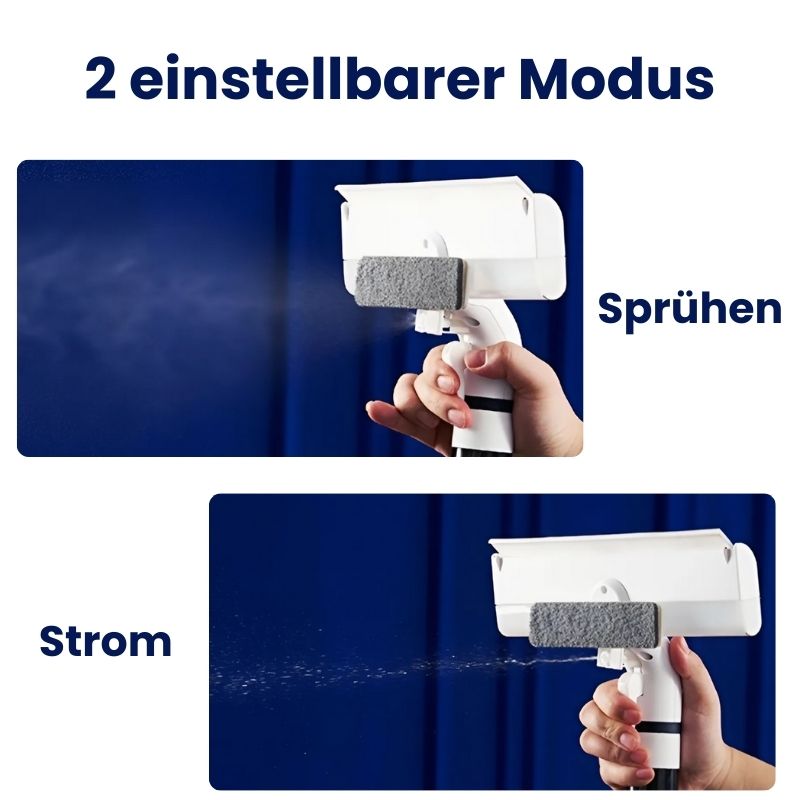 Effizienter 4 in 1 Fensterreiniger mit Sprühflasche und TPR-Schaber