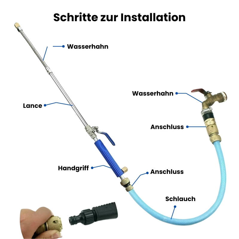 Hochdruck-Autowaschschlauch mit Düse